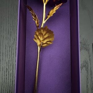 24K Gold and Purple Rose